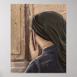 Women's Prayer Western Wall Jerusalem Israel Paint Poster
