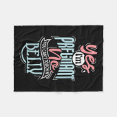 Womens Pregnant Baby Shower Quote. Don't Touch My  Fleecedecke (Vorderseite (Horizontal))