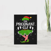 Womens Pregnant Elf Christmas Family Girls Women E Karte (Vorderseite)