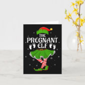 Womens Pregnant Elf Christmas Family Girls Women E Karte (Gelbe Blume)