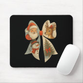 Womens Preppy Christmas Coquette Bow Reindeer Snow Mousepad (Mit Mouse)