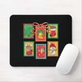 Womens Preppy Christmas Stamps Coquette Bow Reinde Mousepad (Mit Mouse)