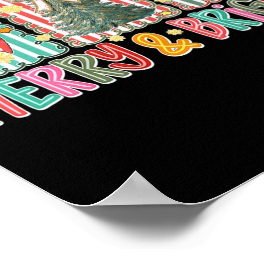 Womens Preppy Coquette Bow Christmas Tree Merry An Poster (Ecke)