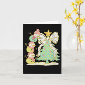 Womens Preppy Coquette Christmas Snowm 2025 Funny Karte (Gelbe Blume)