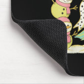 Womens Preppy Coquette Christmas Snowm 2025 Funny  Mousepad (Ecke)