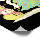 Womens Preppy Coquette Christmas Snowm 2025 Funny Poster (Ecke)