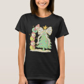 Womens Preppy Coquette Christmas Snowm 2025 Funny T-Shirt (Vorderseite)