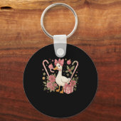 Womens Preppy Coquette Goose Christmas 2025 Family Schlüsselanhänger (Vorderseite)