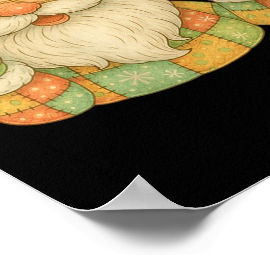 Womens Preppy Santa Christmas Crew 2025 Funny Fami Poster (Ecke)