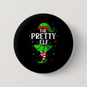 Womens Pretty Elf Christmas Girls Women Elf Squad  Button (Vorderseite)