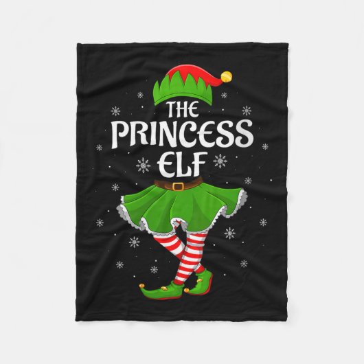 Womens Princess Elf Christmas Family Girls Women E Fleecedecke (Vorderseite)