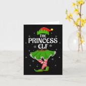 Womens Princess Elf Christmas Family Girls Women E Karte (Gelbe Blume)