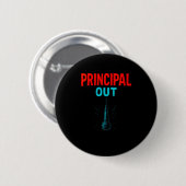 Women's Principal Out - Retirement Mic Drop Vintag Button (Vorne & Hinten)