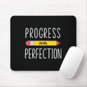 Womens Progress Over Perfection Motivational Back  Mousepad (Mit Mouse)