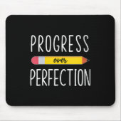 Womens Progress Over Perfection Motivational Back Mousepad (Vorne)