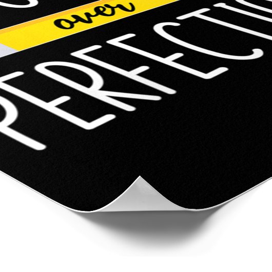 Womens Progress Over Perfection Motivational Back Poster (Ecke)