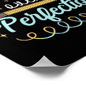Womens Progress Over Perfection Motivational Teach Poster (Ecke)