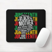 Womens Proud Black Mama Juneteenth Mütter Day Blac Mousepad (Mit Mouse)