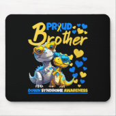 Womens Proud Brother World Down Syndrome Awareness Mousepad (Vorne)