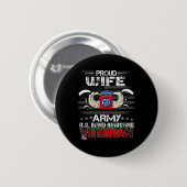 Womens Proud Ehefrau Army Us 82. Im Flugzeug Veter Button (Vorne & Hinten)