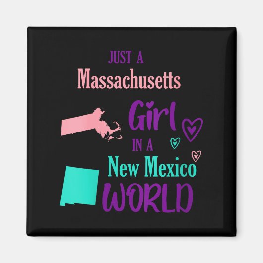 Womens Proud Girl Just A Machusetts Girl In A New Magnet (Vorne)