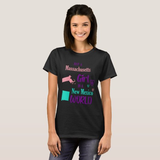 Womens Proud Girl Just A Machusetts Girl In A New T-Shirt (Vorne ganz)