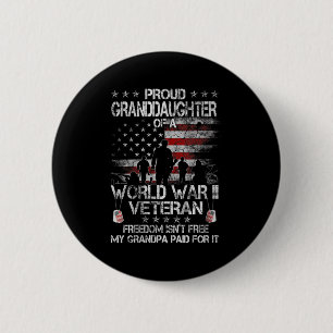 Womens Proud Grandtochter einer Wwii Veteran Us Fl Button