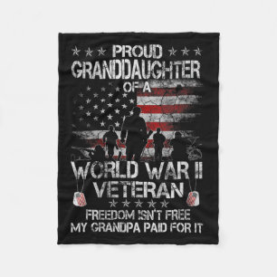 Womens Proud Grandtochter einer Wwii Veteran Us Fl Fleecedecke