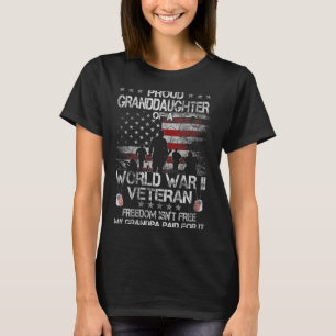 Womens Proud Grandtochter einer Wwii Veteran Us Fl T-Shirt