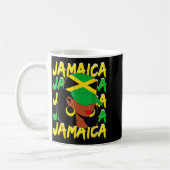 Womens Proud Jamaican Afro Black Woman Jamaica Fla Kaffeetasse (Links)