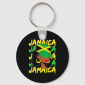 Womens Proud Jamaican Afro Black Woman Jamaica Fla Schlüsselanhänger (Vorderseite)