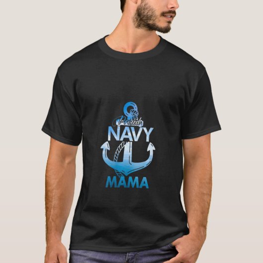 Womens Proud Navy Mama Gift Lover Shirts Veteranen (Vorderseite)