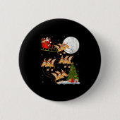 Womens Pterodactyls Dinosaur Bird Santa Sleigh Fly Button (Vorderseite)