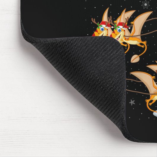 Womens Pterodactyls Dinosaur Bird Santa Sleigh Fly Mousepad (Ecke)