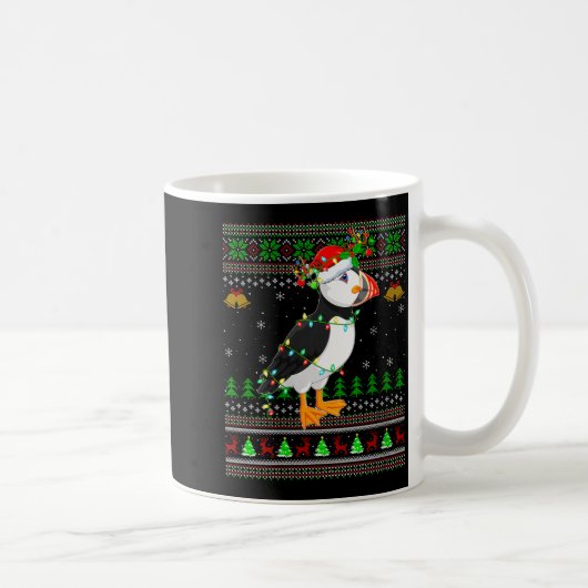 Womens Puffin Bird Ugly Christmas Sweaters Holiday Kaffeetasse (Rechts)