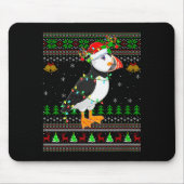 Womens Puffin Bird Ugly Christmas Sweaters Holiday Mousepad (Vorne)
