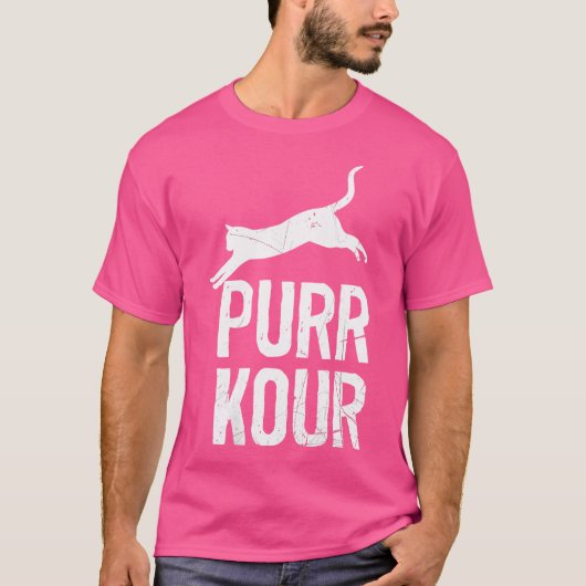 Womens Purrkour Funny Jumping Cats Parkour Gear T-Shirt (Vorderseite)