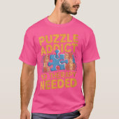Womens Puzzle Addict No Therapy Needed Funny Jigsa T-Shirt (Vorderseite)