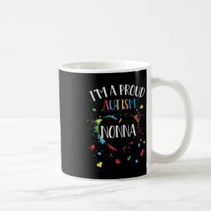 Womens Puzzle Heart Im a Proud Autism Nonna Autism Kaffeetasse
