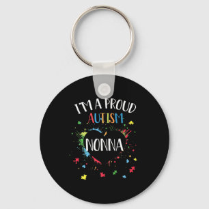 Womens Puzzle Heart Im a Proud Autism Nonna Autism Schlüsselanhänger