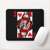 Womens Queen Of Hearts - Vintage Valentine's Day C Mousepad (Mit Mouse)