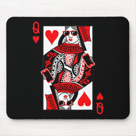 Womens Queen Of Hearts - Vintage Valentine's Day C Mousepad (Vorne)