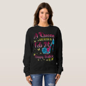 Womens Queens Are Born, 24th bis Queen Wa Sweatshirt (Vorne ganz)