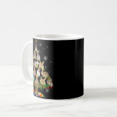 Womens Rabbit Christmas Tree Snow Funny Rabbit Xma Kaffeetasse (Vorderseite Links)