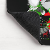Womens Raccoon Christmas Lights Santa Costume Ugly Mousepad (Ecke)