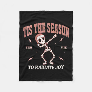 Womens Radiate Joy Krass Tech Radiologin Weihnacht Fleecedecke