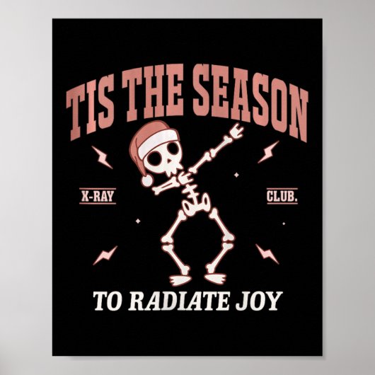 Womens Radiate Joy Krass Tech Radiologin Weihnacht Poster (Vorne)