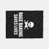 Womens Rage Baking Saves Live Skull Funny Baker Co Fleecedecke (Vorderseite (Horizontal))