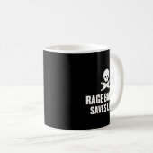 Womens Rage Baking Saves Live Skull Funny Baker Co Kaffeetasse (VorderseiteRechts)