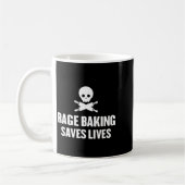Womens Rage Baking Saves Live Skull Funny Baker Co Kaffeetasse (Links)